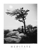 Meditate -Motivational Yoga Poster- 8''x10''
