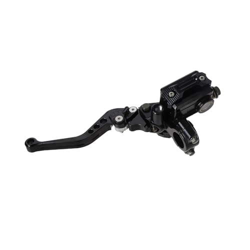 Pompe de frein hydraulique avec tige réglable CNC noire de 22mm