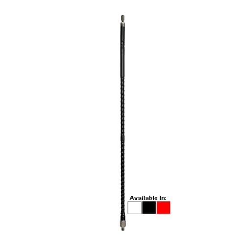 PROCOMM - BTF2-B Black 2.25' Tall TOP Load 1/4 Wave Heavy Duty TUNEABLE TIP Fiberglass CB Antenna