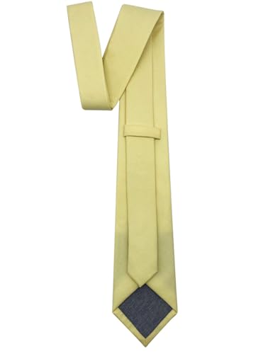Image of Kebocis Mens Solid Color Cotton Necktie for Men