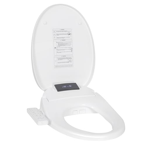 Kwanner Smart Bidet Beheizter Toilettensitz mit Düse, Toilette Sitz mit Warmwasser & Trockner, Erwärmung, Selbstreinigende Düse aus Volledelstahl, Nachtlicht, Einstellbarer Wasserdruck