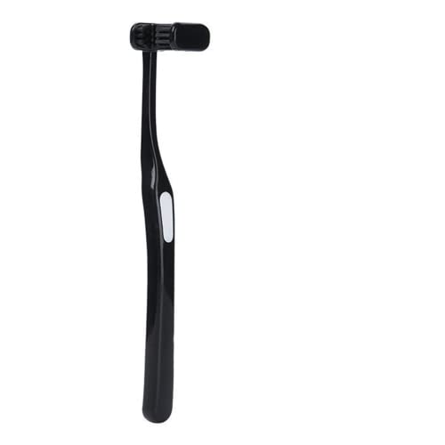 1 ud. Cepillo Dental Doble Cara | Limpia la cara Interna y Externa de los Dientes, Dureza Media | color Negro