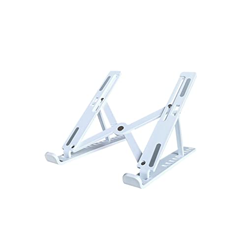 Soporte para computadora portátil escritorio base de aluminio ajustable blanca tableta 2