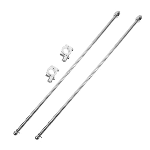 Mât de drapeau pour moto rétractable accessoires vélo électrique argenté x2