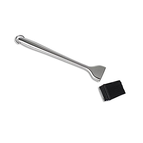 JECOMPRIS 2Pcs Heat Resistant Silicone Basting Brush with Stainless Steel Handle for Bbq Grilling Baking and Marinade for Oil Sauce and Cream Application