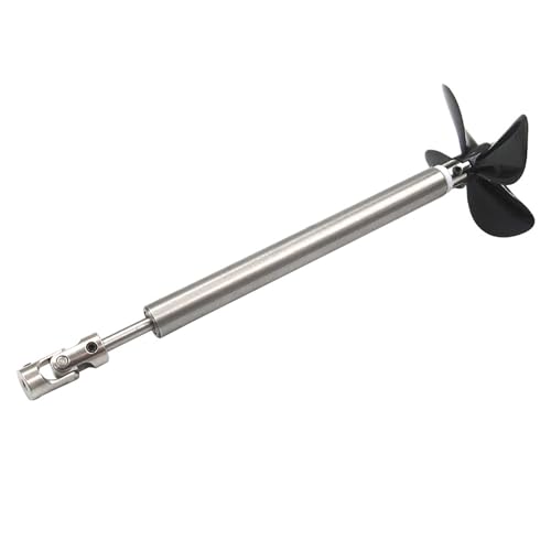 Eje De Barco Modelo RC Conjunto De Eje De Transmisión Impermeable De Acero Inoxidable De 4 Mm con Junta Universal Y Hélice De 55 Mm For Pesca Y Barcos Modelo(L20/15CM,4.00mm)