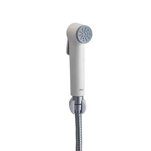 Image of Mila Health Faucet Snowdrift | ABS White Handheld Bidet Spray| with 1.2m SS304 Hose Pipe | Modern Jet Spray for Toilet Hygiene | Anti-Slip Grip, Leak-Free, Easy Install | Bathroom Fitting