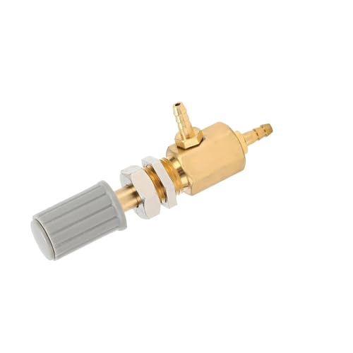 Image of 3MM Dental Chair Water Control Regulator Valve with Tea Shape Nipples - Metal Copper Water Pressure Regulating Valve Nozzle, Oral Cleaning Hose Turbine Switch Replacement Spare Part