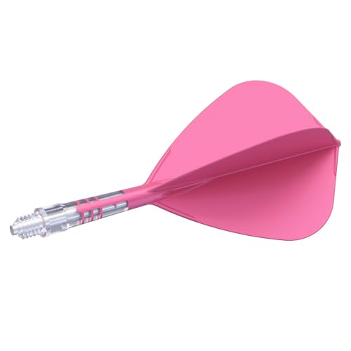 CUESOUL ROST T19 Carbon Integrated Dart Shaft and Flight,Kite Shape,Set of 3, rose red flight--white shaft--size 1 - Image 3