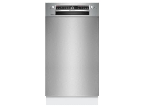 Bosch 4 Series SPU4HMS10E - Cesta inteligente debajo de armario de 45 cm, Caja para cubiertos, secado adicional, SpeedPerfect Plus, limpieza higiénica, programada, masiva, ajustable