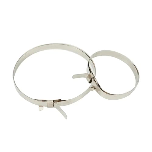 Kit De 10 Abrazaderas Universales Para Guardapolvos Juntas Homocinéticas, Acero Inoxidable, Para Eje, Diferentes Tamaños Axle CV kit de bota,Botón CV botas CV para automóv(2pcs With hole)