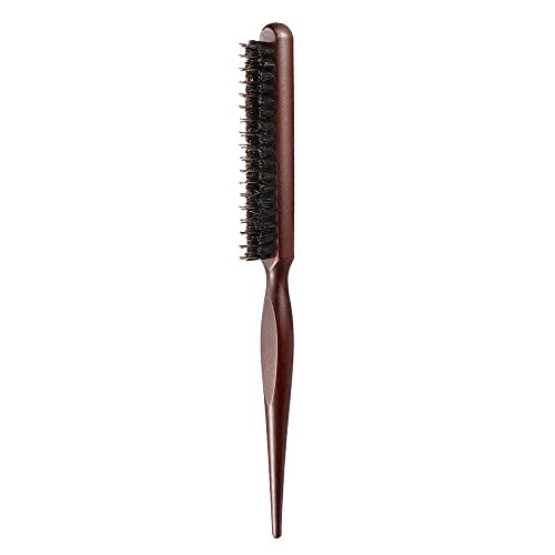Gobesty Brosse en Soie, Peigne Naturel de Poigne de Poil de Sanglier Brosse à Poils de Sanglier Professionnelle Brosse Cheveux Brosse Plaquante pour Sèche-Cheveux Peigner et Créer du Volume