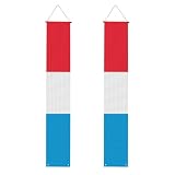 Abschlussbanner YYHHAOFA Luxemburg-Flagge, bedrucktes Dekor-Banner, Türschild, für Innen- & Außenbereich, Hof-Party, 30,5 x 180,9 cm