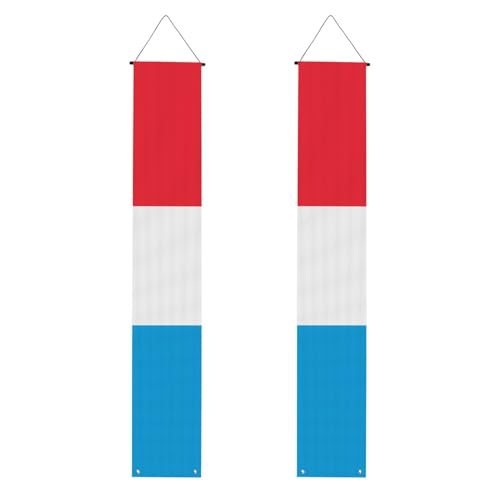 Abschlussbanner YYHHAOFA Luxemburg-Flagge, bedrucktes Dekor-Banner, Türschild, für Innen- & Außenbereich, Hof-Party, 30,5 x 180,9 cm