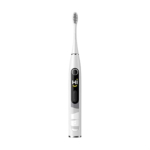Oclean X10, Smart Sonic Electric Toothbrush, 5 Brushing Modes, 3h-Quick Charge for 60 Days, 2 Min Timer & Pressure Sensor, IPX7 - Grey Cover