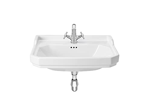 Lavabo Carmen porcelaine percé 1 trou blanc 650x480 Roca