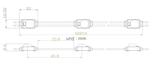 Image of Mini LED Module DC12V 0.36W 6500K White for Lightbox Letter Advertising Signs with Tape Adhesive Backside (200pcs Pack)
