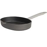 SKK große Aluguss Fischpfanne 38x26 cm - ohne Induktion - ovale 7 cm hohe Antihaft Hochrand-Pfanne & Edelstahl Griff - Made in Germany