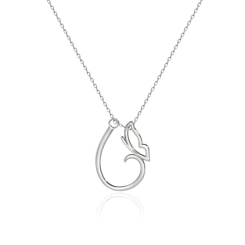 Ring Holder Necklace Handmade Sterling Silver and 14k