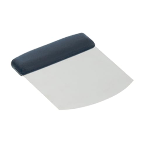 Louis Tellier - Coupe-pâte professionnel en inox – lame arrondie rigide 12,4 cm – Poignée plastique ergonomique – Découpe rapide et précise de pâte