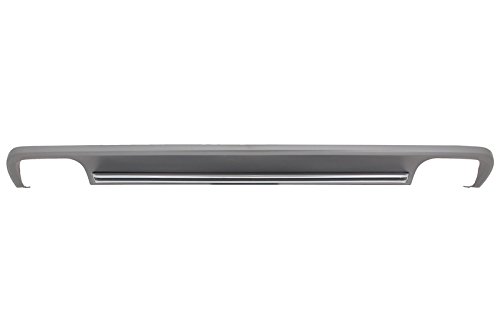 KITT Diffusore Paraurti Posteriore Per Audi A6 4G (2012-2015) - Plastica ABS Grigio Opaco Con Doppia Uscita