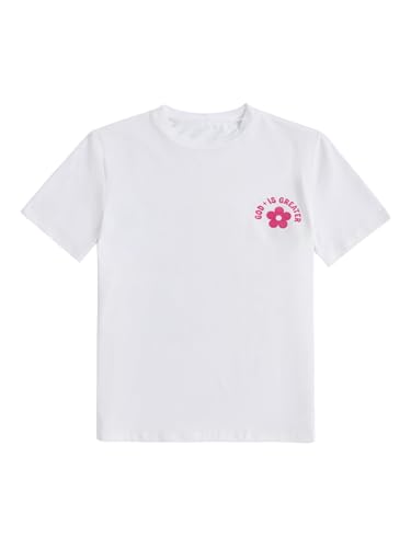 Verdusa Girl's Coquette Bow Top Round Neck Short Sleeve Cute Graphic Tees2