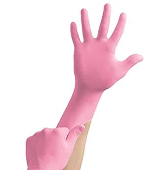 EASYAID Pink Nitrile Gloves, 3-mil, Pink Industrial Gloves. Disposable Latex Free Gloves for Cleaning & Esthetician, Pink Cleaning Gloves, Powder-Free/50 pair/Samll size (Medium, 2) (B0CN3CR1PW) Amazon Price History, Amazon Price Tracker