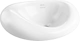 Kohler K-32300 Landshapes by Daniel Arsham 21-7/16" Oval Vessel Bathroom Sink without Overflow - White