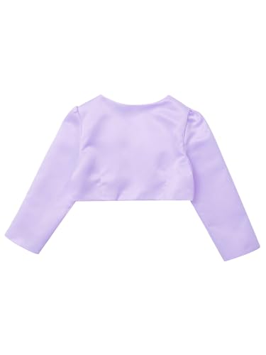 YEAHDOR Kids Flower Girls Shrug Bolero Long Sleeve Floral Embroidery Pageant Wedding Cardigan Dress Cover Up4