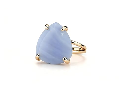 Bague Lace Agate pour éviter les allergies avec l'or rose 14k durable