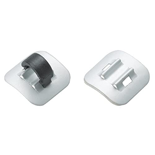 Jagwire 4 x Alloy Stick-on Cable Guide Silver/Black, Alloy Stick-On, Silver