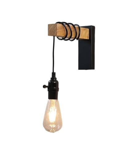 Aplique de pared para iluminar el comedor sin ocupar espacio lámpara retro negra 6