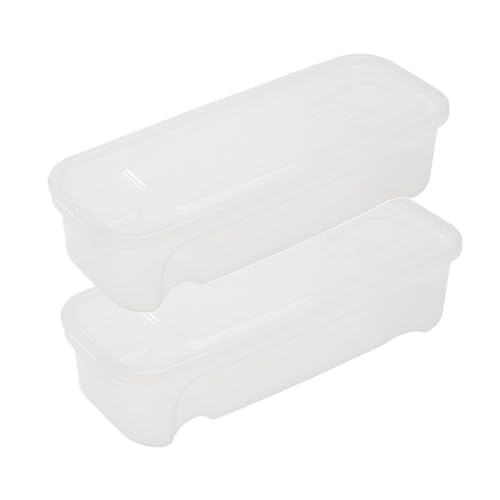 Olla de espaguetis para microondas – Paquete de 2 máquinas apilables para hacer pasta con agujeros de drenaje y tapa, caja de alimentos apilable, caja de almacenamiento de alimentos para microondas