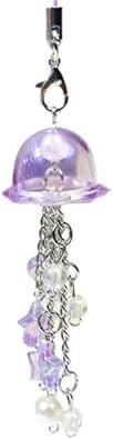 1Pc Purple Jellyfish Phone Charms Aesthetic Cell Phone Cute Strap Accessories with Star and Heart for Phone Bag Keychain Camera Pendants Decoration,Convenient to Carry,Cell Phones Accessories(ZS587),-image-8