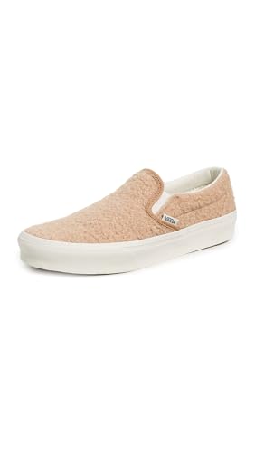 Vans Unisex Classic Slip On Sneakers Sherpa Tan 7.5 US Women/6 US Men