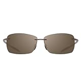 JULI Sports Sunglasses for Men Women Tr90 Rimless Frame for Running Fishing Golf Surf Driving MJ8010（Brown/Brown Silver）