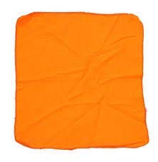 OM&SONS Orange Cloth Duster Wet & Dry Cotton Cleaning Cloth Use for Kitchen, Glass, Motorcycle, Bike, Mirror, Tile Etc (18*16) Pack of 4