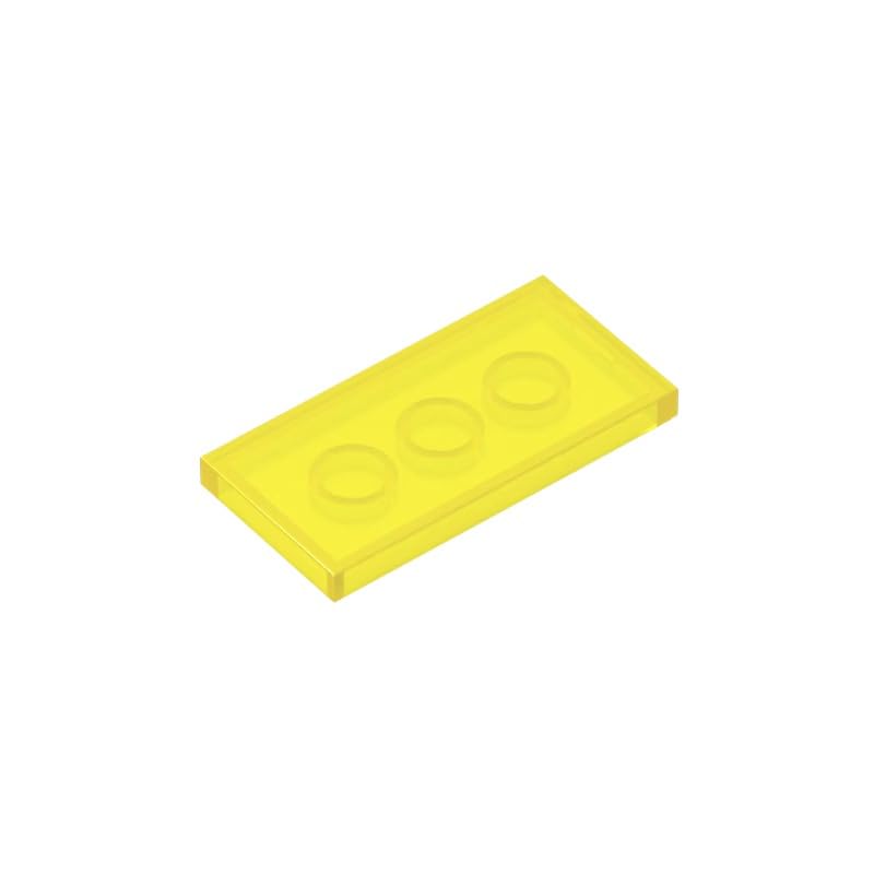 XYEIUGO Gobricks 87079 Foundation Plate Tile 2x4 with Groove 50 Pieces GDS-614 Building Blocks Color:Trans Yellow
