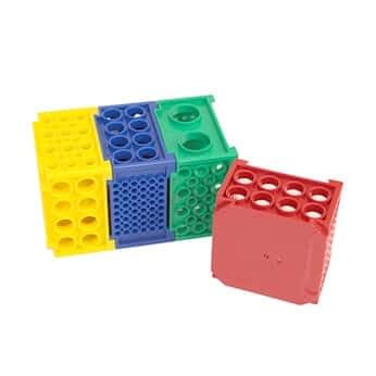 Cole-Parmer 4-Way Modular Tube Rack w/Tray, PP, Fluorescent Colors