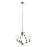 Lampadario Contemporaneo Deryn Acciaio Grigio Antico 3 Luci E27...