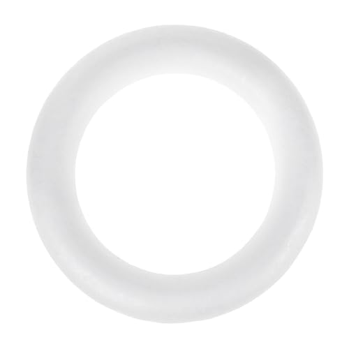 Homeford Craft Foam Wreath, 12-Inch, White