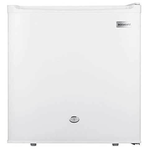 Summit Appliance FFAR23L Accucold 19" Wide Compact All-Refrigerator; Automatic Defrost; Factory-installed Lock; Internal Fan Cooling; 1.7 cu.ft Capacity; LED Lighting; Adjustable Thermostat; White Cover