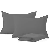 Comfort Beddings 4-Pack Standard Pillowcases - 100% Organic Cotton, 800 Thread Count, Midnight Black | Envelope Closure
