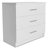 vidaXL Cómoda 71x35x68 cm Aglomerado Blanco Baúl Cajonera Mesa Mueble Auxiliar