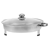 TOPPERFUN Buffetwärmer mit Glasdeckel Grillofen für Fischgerichte Buffet und Grillabende Langlebig für Zuhause und Camping