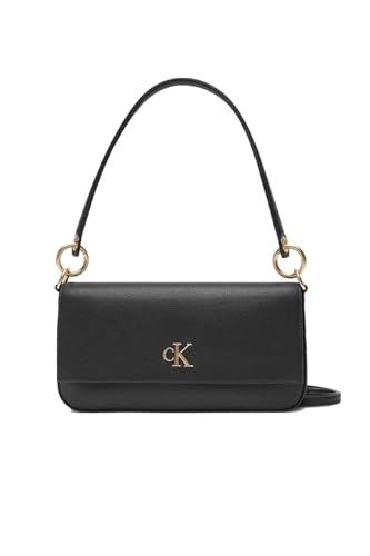 Calvin Klein Bolso con correa para hombro Mujer Minimal Monogram Pouch con logotipo, Negro (Black), Talla Única Calvin Klein Bolso con correa para hombro Mujer Minimal Monogram Pouch con logotipo, Negro (Black), Talla Única