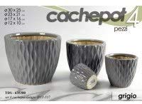 GICOS IMPORT EXPORT SRL CACHEPOT CERAMICA 4pz TDS GRIGIO 635380