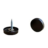 4 Piece Dia 25mm/1 Inch Matte Black Decorative Screw Covers Caps, 304 Stainless Steel Exposed Screw Head Covers with Washers for Furniture Indoor Outdoor Use, Mirror Screws Covers