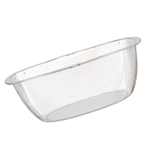 Plastic Transparent Wash Basin, Multifunctional Washing Basin for Facial, Dish Washing Basin (M)