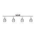 Westinghouse 6129500 Borgata Contemporary Four Light LED Track Light Kit, Brushed Nickel Finish